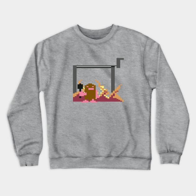 B.C. Bill - Fire Pixel Art Crewneck Sweatshirt by RetroTrader